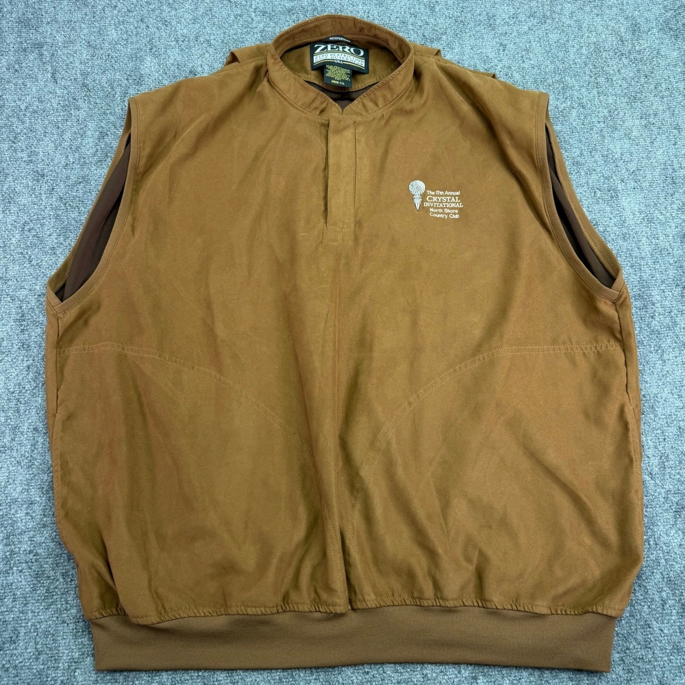 Zero Restriction Vest Mens XXL Microsuede‎ Golf Crystal Invitational North Shore